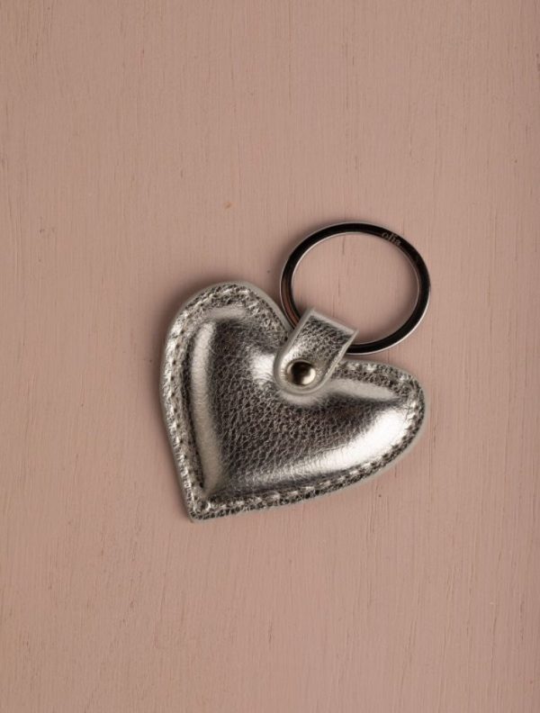 Heart Keyring - Silver Metallic
