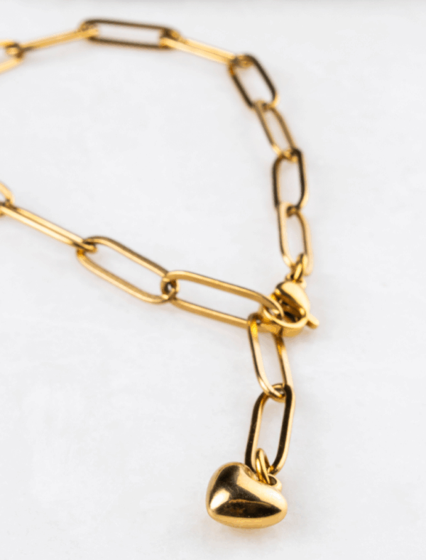 Samara Waterproof Adjustable Paperlink Bracelet - 18k Gold Plated Stainless - Image 4