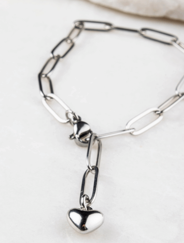 Samara Adjustable Waterproof Paperlink Bracelet - Silver/Stainless Steel - Image 4
