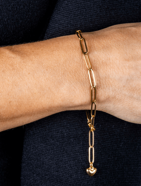 Samara Waterproof Adjustable Paperlink Bracelet - 18k Gold Plated Stainless - Image 2