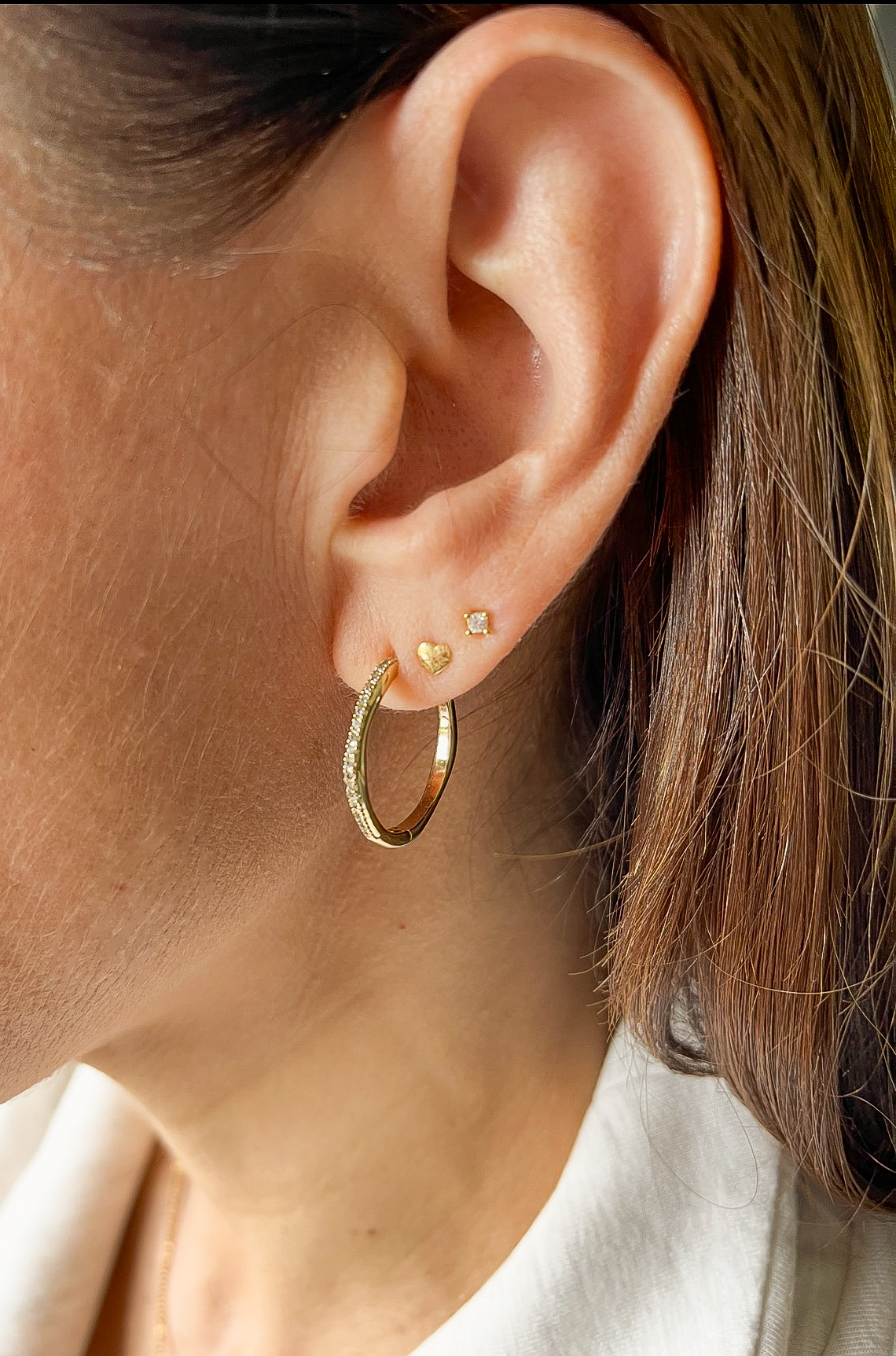 Medium Dory Hoops - Gold Plated - Image 4