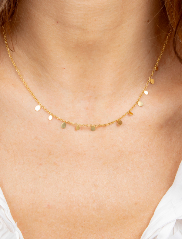 Olivia Waterproof Short Necklace - Gold/Stainless Steel - Image 2