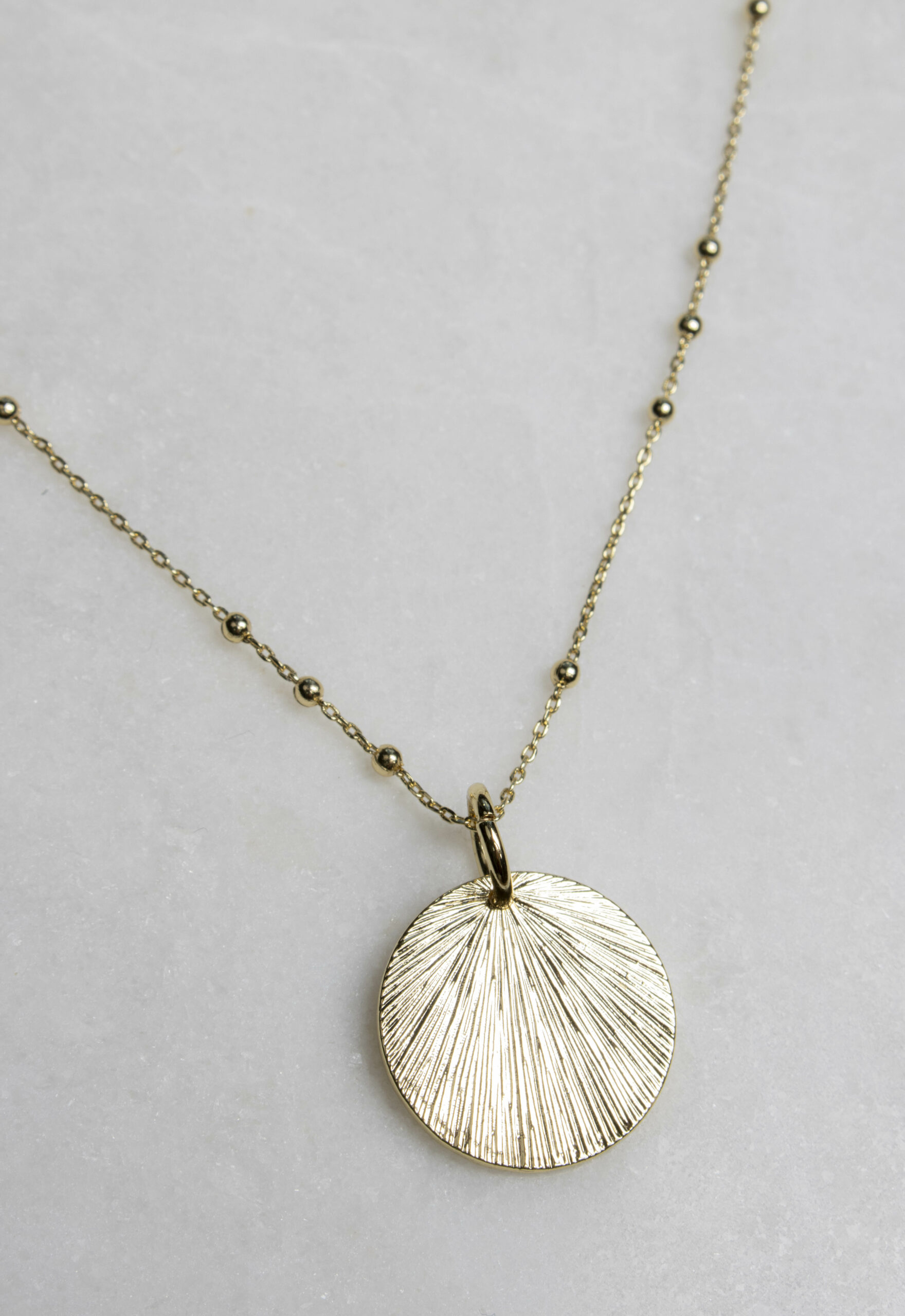 Marjorie Coin Necklace – Gold Plated – Olia Jewellery