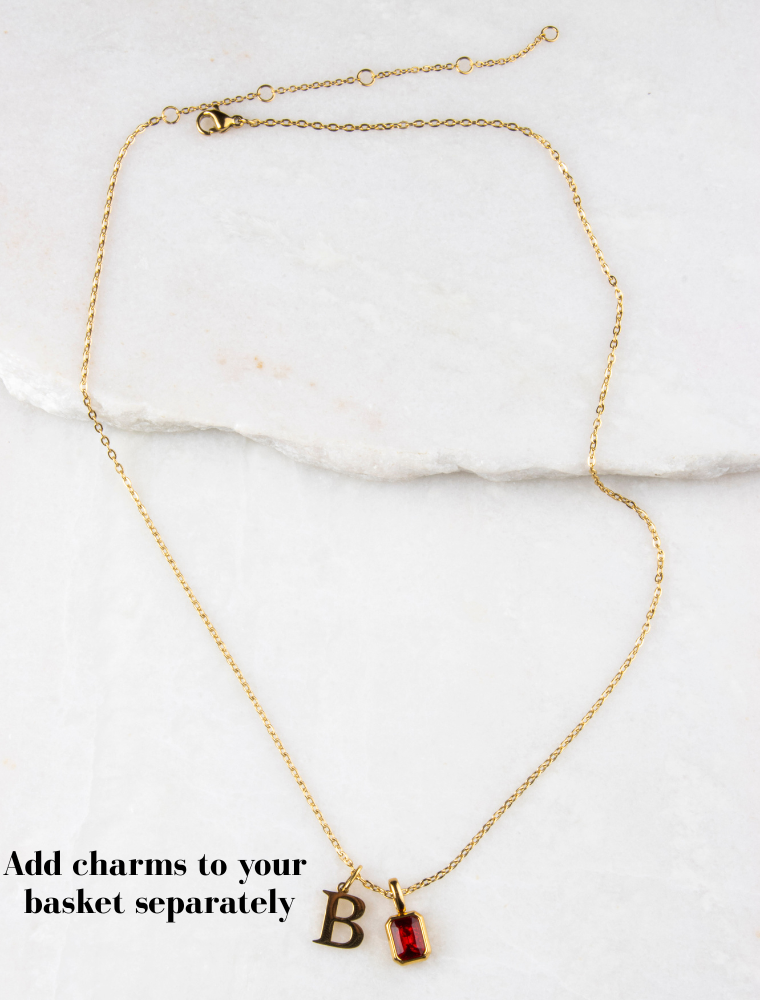 Waterproof Short Fine Chain Necklace *For 1-2 Small Charms* - 18k Gold Plated Stainless Steel - Image 2