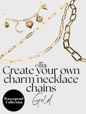 Create Your Own Waterproof Charm Necklace - 18k Gold Plated Stainless Steel