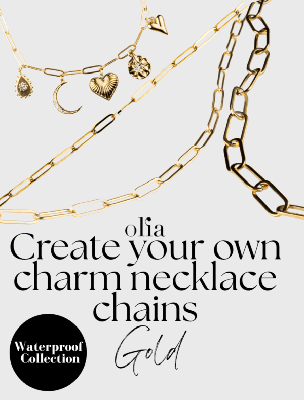 Create Your Own Waterproof Charm Necklace - 18k Gold Plated Stainless Steel