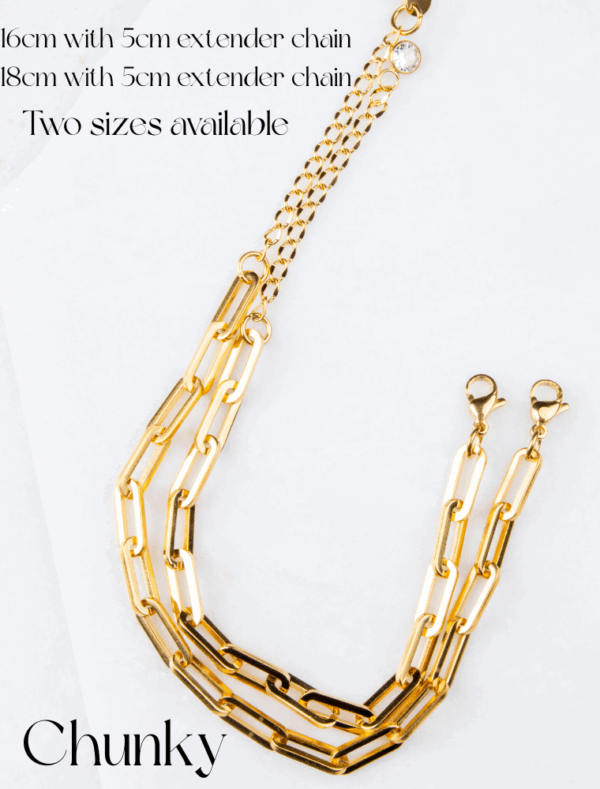 Create Your Own Waterproof Paperlink Charm Bracelet – 18k Gold Plated Stainless Steel - Image 12