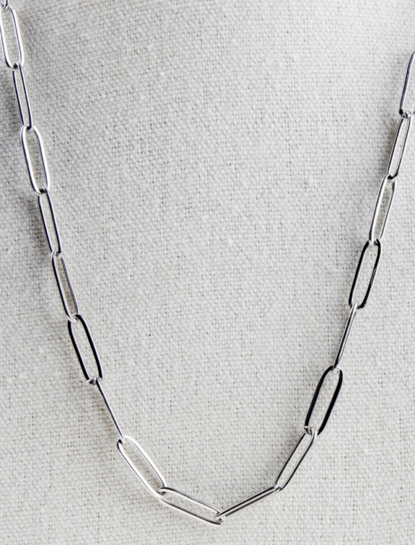Create Your Own Waterproof Paperlink Charm Necklace – 4.5mm Size PaperLink – Silver Plated Stainless Steel - Image 2