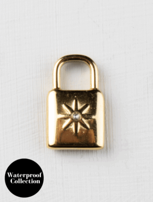 Small Padlock Charm - 82 - 18k Gold Plated Stainless Steel