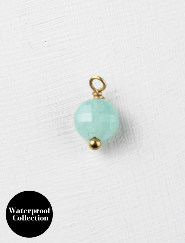 Small Turquoise Gem - 31 -  18k Gold Plated Stainless Steel
