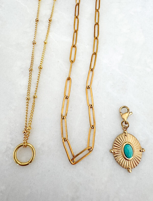 Lowri Waterproof Set of Two Necklaces - 18k Gold Plated Stainless Steel - Image 4
