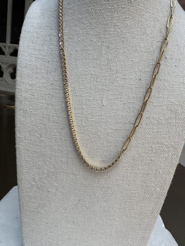 Sample Sale number two-Waterproof Paperclip and tennis necklace - Image 2