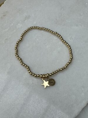 Sample Sale number 21- Stretch gold plated star bracelet.