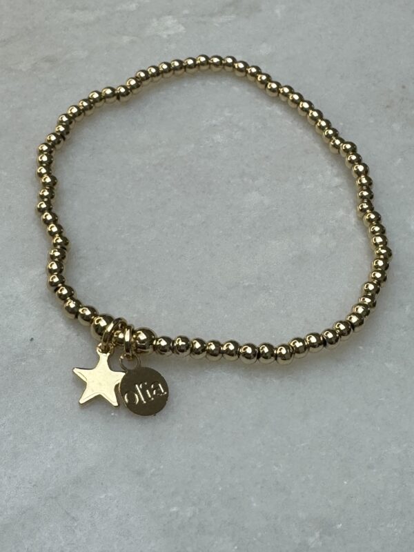 Sample Sale number 21- Stretch gold plated star bracelet. - Image 2
