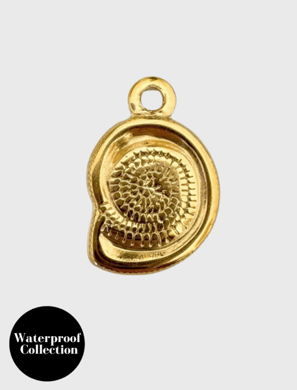Medium Swirl Shell Charm - 91 -  18k Gold Plated Stainless Steel