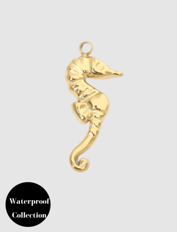 Small Seahorse Charm - 107 - 18k Gold Plated Stainless Steel