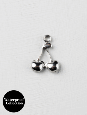 Small Cherries Charm - 68 - Silver/Stainless Steel
