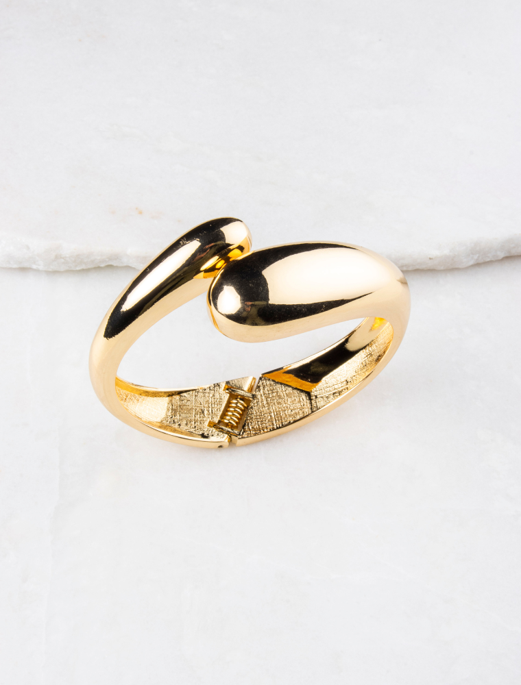 Frances Chunky Bangle - Gold Plated - Image 4