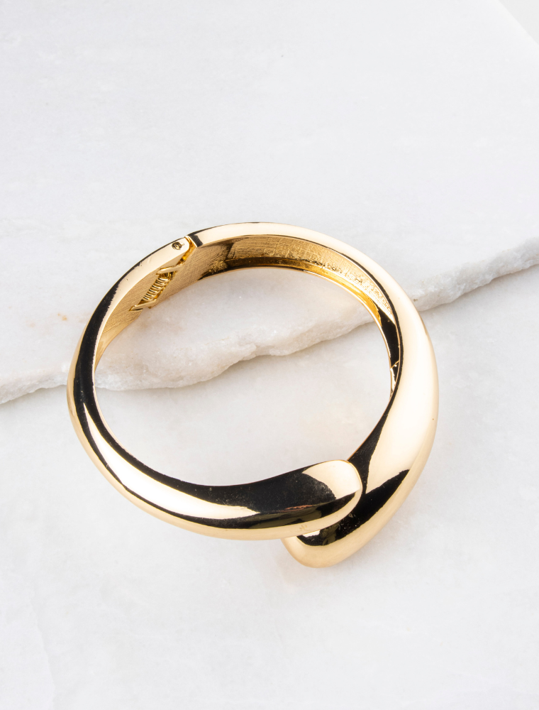 Frances Chunky Bangle - Gold Plated - Image 8