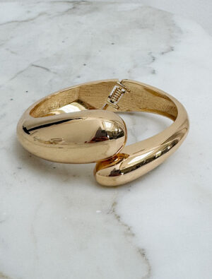 Frances Chunky Bangle - Gold Plated