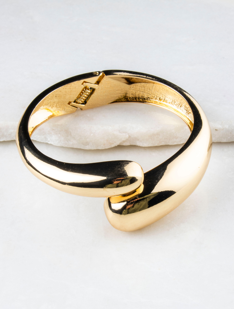 Frances Chunky Bangle - Gold Plated