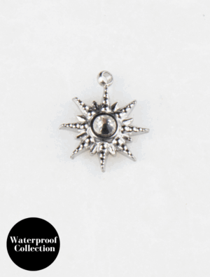 Small Crystal Starburst Charm - 40 - Stainless Steel/Silver