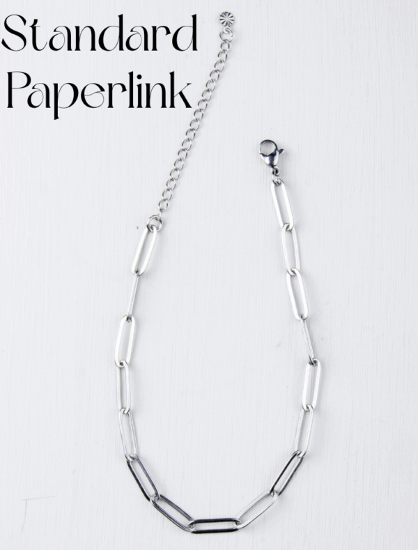 Create Your Own Own Waterproof Paperlink Charm Bracelet – Silver/Stainless Steel - Image 5