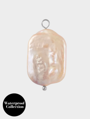 Large Pink Baroque Pearl - 130 - Silver/Stainless Steel