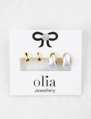 Martha Set of Two Earrings - Gold Plated