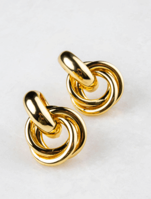 Astra Knot Style Earrings - Gold Plated