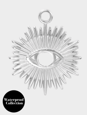 Medium Eye Burst Charm - 122 - Silver/Stainless Steel
