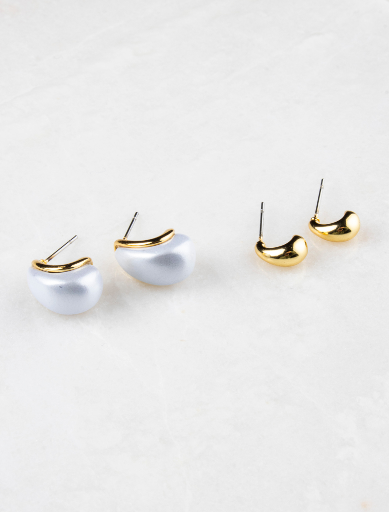 Martha Set of Two Earrings - Gold Plated - Image 5