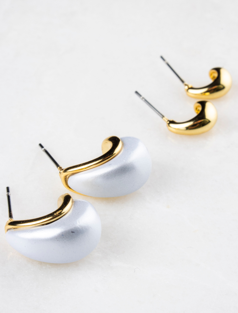 Martha Set of Two Earrings - Gold Plated - Image 6