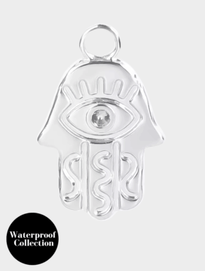Small Hamsa Hand Charm - 124 - Silver/Stainless Steel
