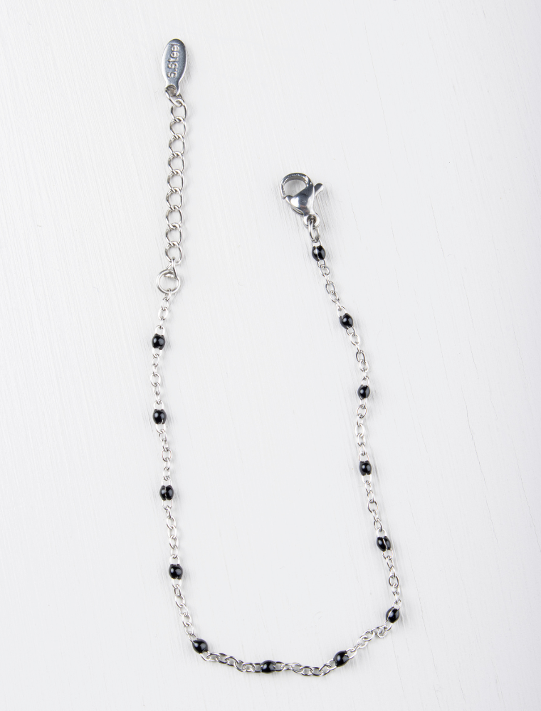 Peggy Bracelet & Queenie Necklace Waterproof Gift Set - Black/Silver Stainless Steel - Image 3