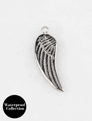 Small Angel Wing Charm - 38 - Silver/Stainless Steel