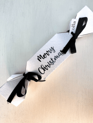 Christmas Cracker Gift Packaging - White/Black