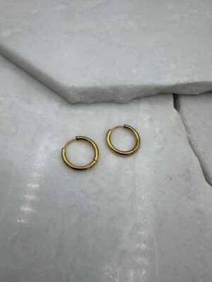 Sample Sale-9. Small gold everyday hoops.