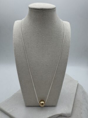 Sample Sale 15- Mid length necklace with gold bead.