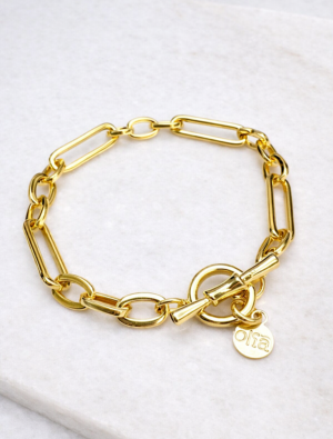 Hettie Paperlink bracelet-Gold Plated.