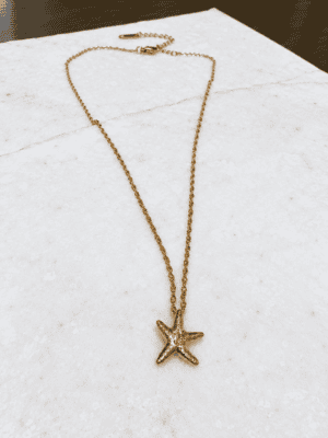 Sample Sale No45. Waterproof necklace with starfish charm.