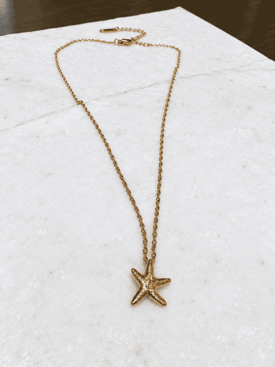 Sample Sale No45. Waterproof necklace with starfish charm.