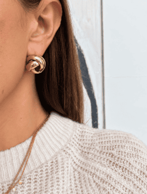 Sample Sale no.18- Knot style earrings-Gold plated.
