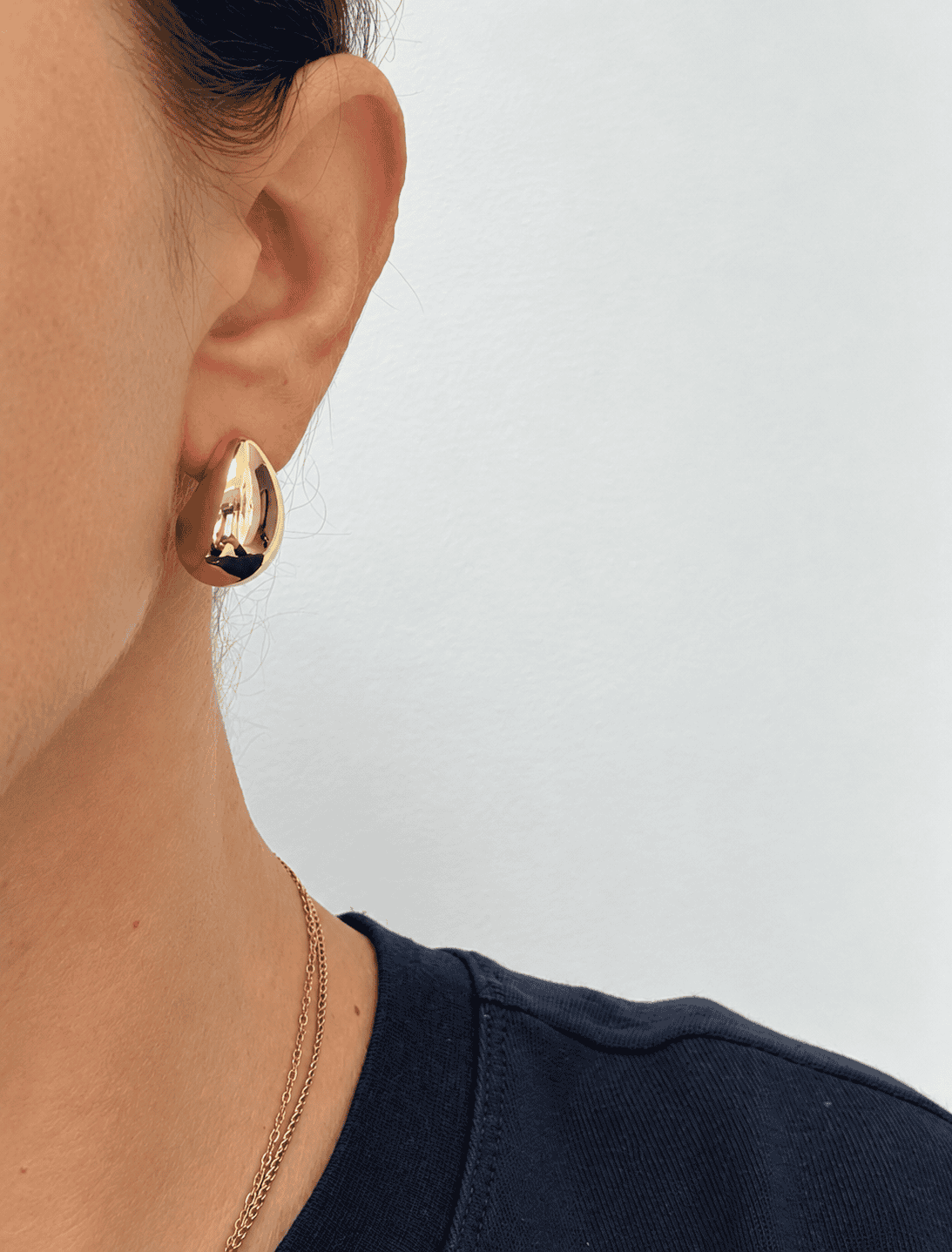 Sample Sale No54-Dome earrings-Gold.