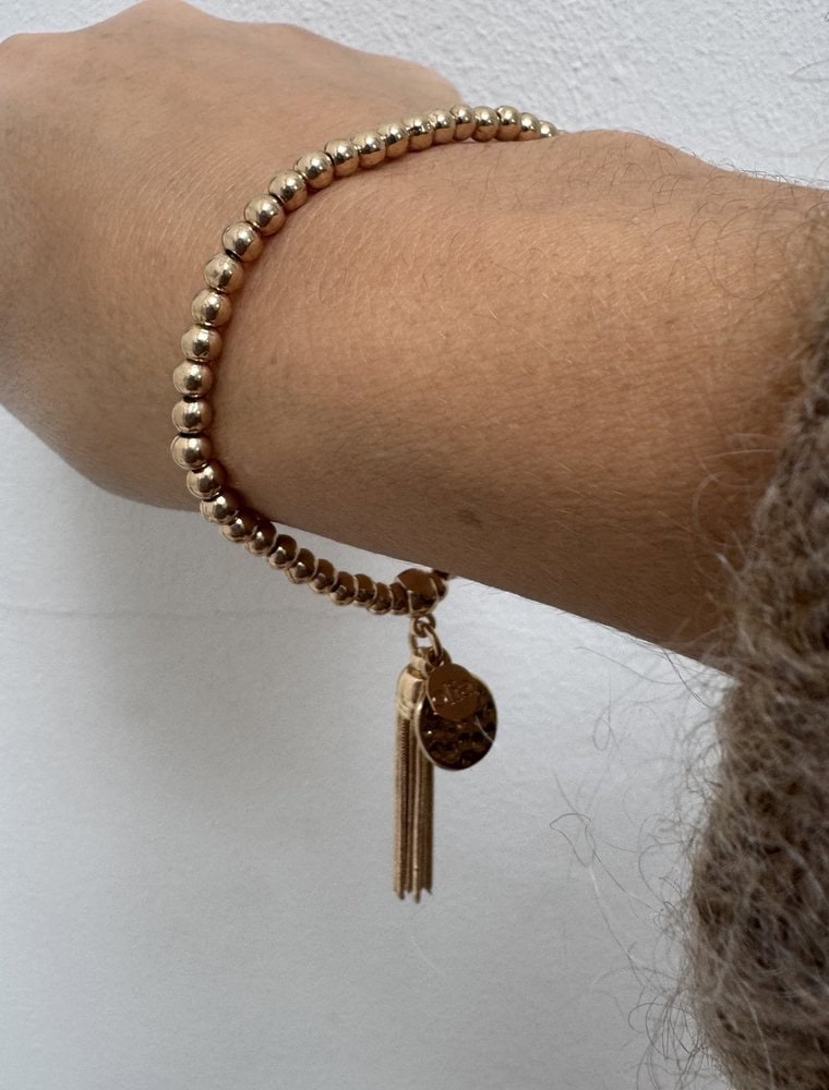 Sample Sale No8. Stretch tassel gold bracelet. - Image 2