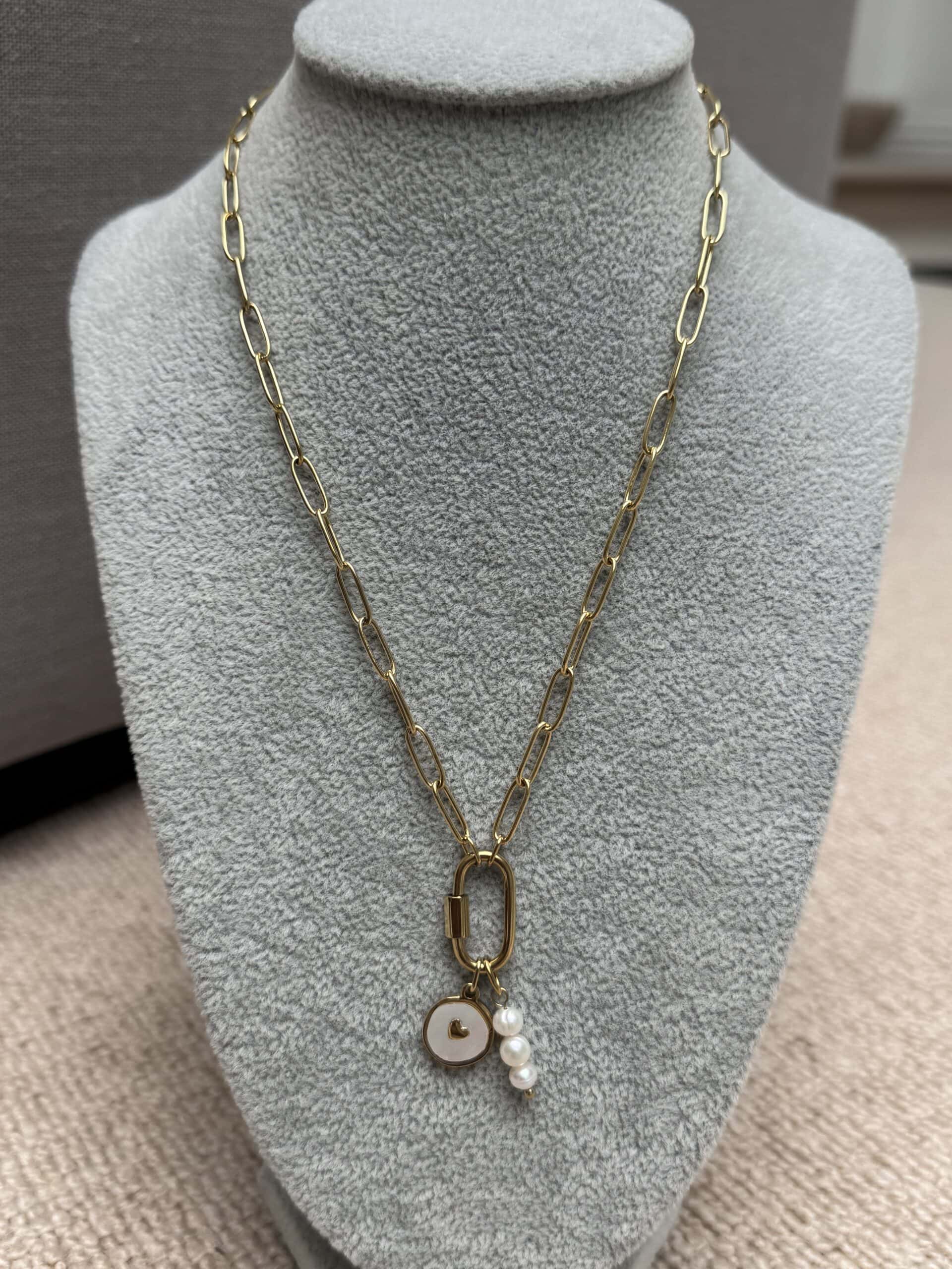 Sample Sale No47. Waterproof gold charm necklace.
