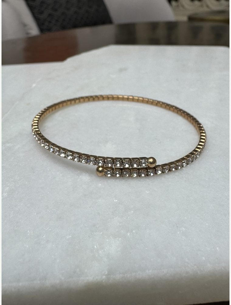 Sample Sale No43. Crystal wrap bracelet-Gold. - Image 2