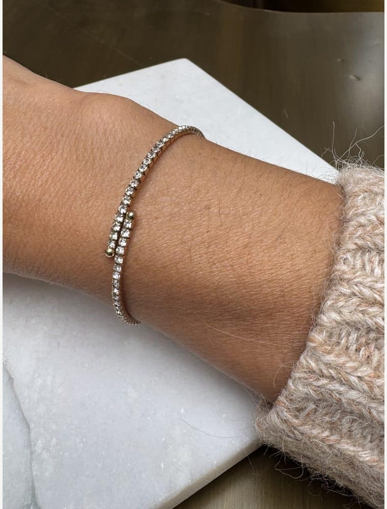 Sample Sale No43. Crystal wrap bracelet-Gold.