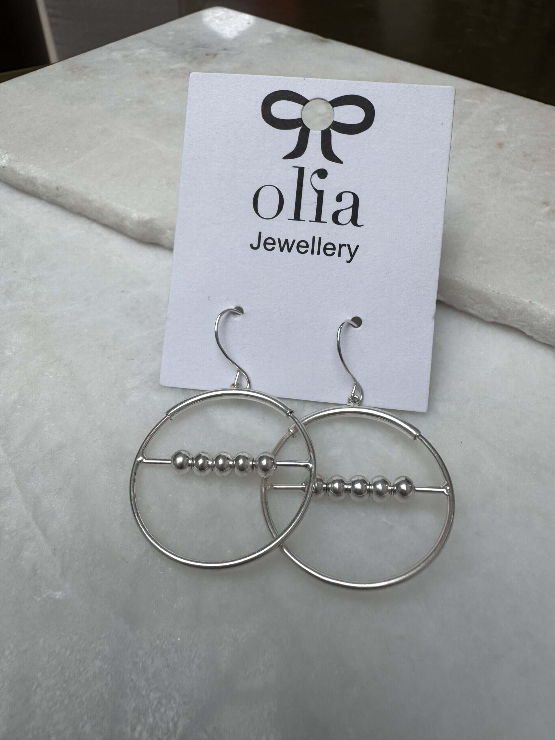 Sample Sale No69-Silver hoop earrings. - Image 2